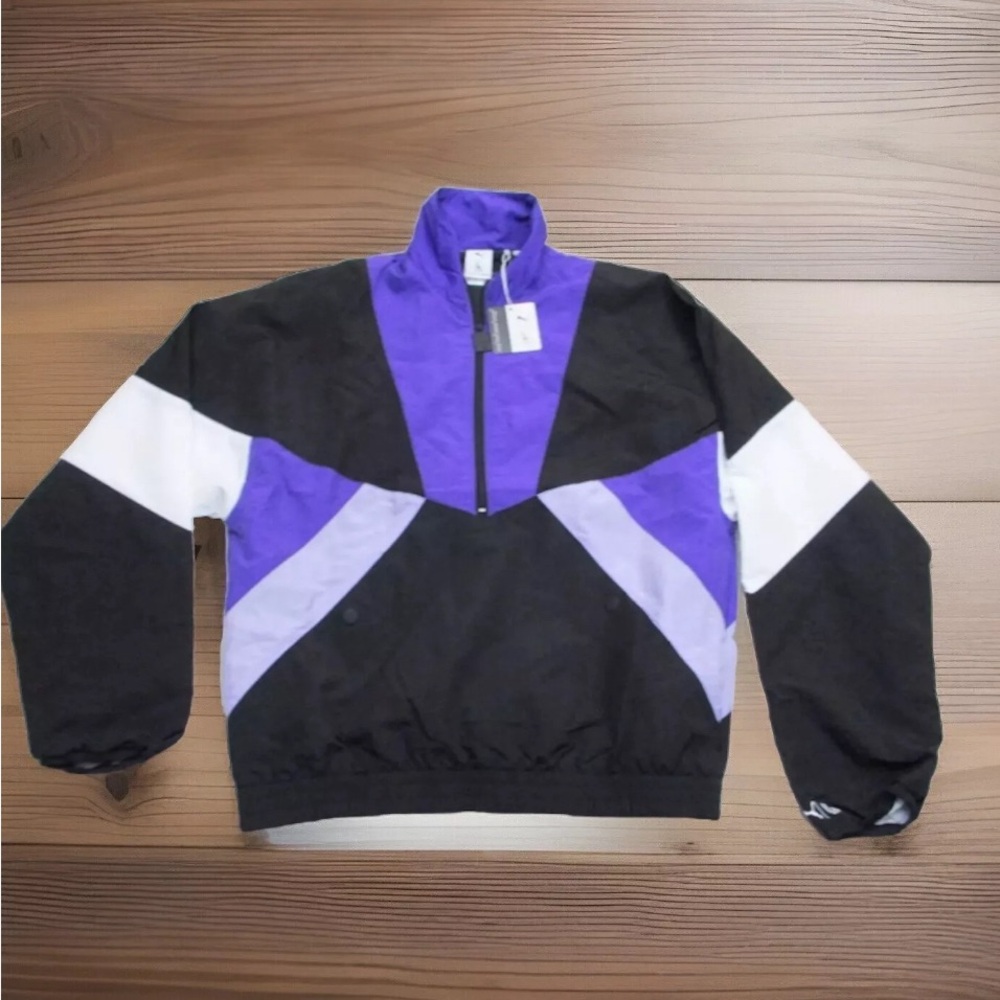 PUMA x Lauren London Track Jacket Black/Purple Windbreaker Large